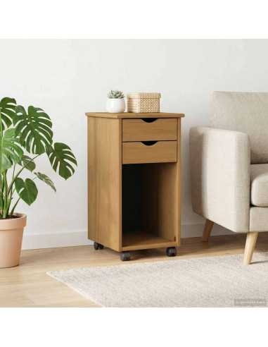 Mobile con Ruote con ruota Marrone Miele 34 x 39 x 65,5 cm