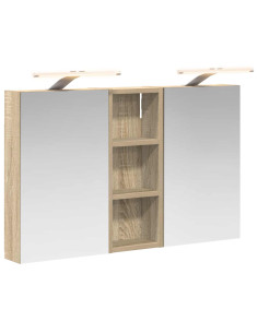 Set di Armadi da Bagno con lo scaffale 3 pcs 80 x 10,5 x 50 cm 2