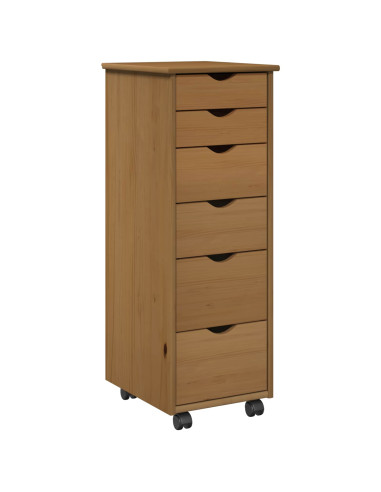 Mobile con Ruote con ruota Marrone miele 34 x 39 x 93,5 cm