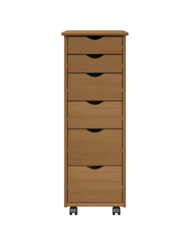 Mobile con Ruote con ruota Marrone miele 34 x 39 x 93,5 cm
