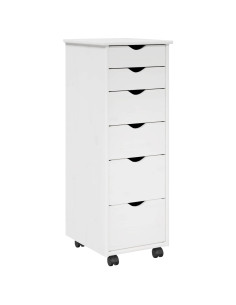 Mobile con Ruote con ruota Bianco 34 x 39 x 93,5 cm 2