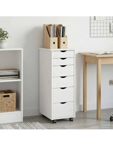 Mobile con Ruote con ruota Bianco 34 x 39 x 93,5 cm