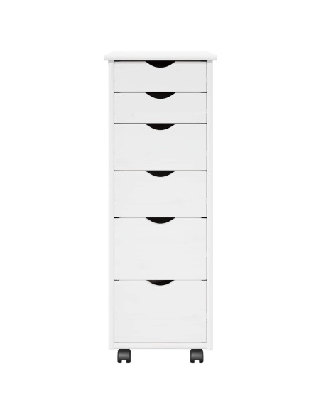 Mobile con Ruote con ruota Bianco 34 x 39 x 93,5 cm