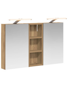 Set di Armadi da Bagno con lo scaffale 3 pcs 80 x 10,5 x 50 cm 2