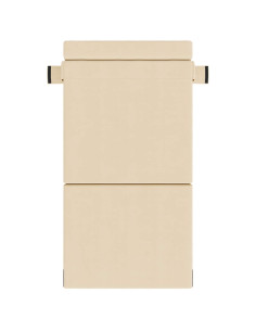 Divano Letto Pieghevole Crema 190 x 70 x 15 cm Tessuto in Cords 2