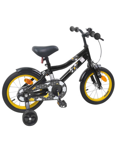 Bicicletta per Bambini 16 Pollici per bambini di 4-6 anni Nero