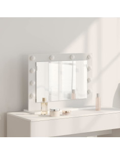 Specchio da Vanità Rettangolare Bianco 60 x 45 x 18 cm