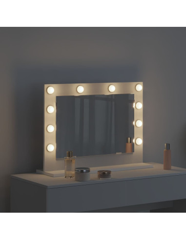 Specchio da Vanità Rettangolare Bianco 60 x 45 x 18 cm