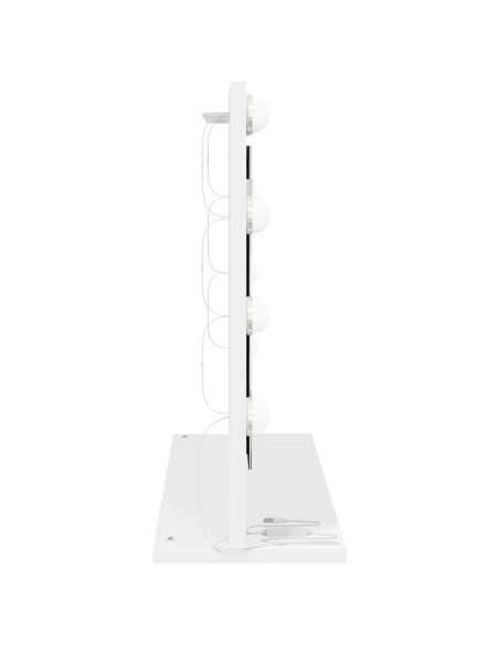 Specchio da Vanità Rettangolare Bianco 60 x 45 x 18 cm