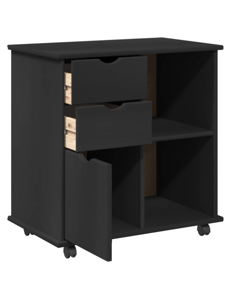 Mobile con Ruote con ruota Nero 63,5 x 39 x 65,5 cm