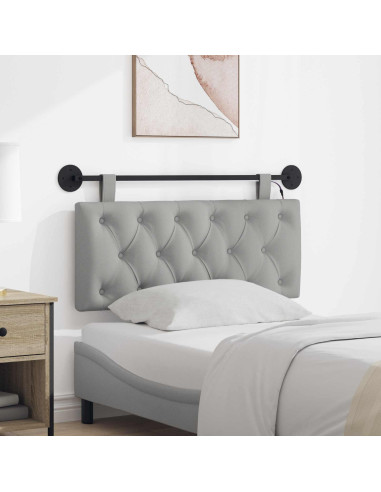 Testiera sospesa Con luce LED Grigio Nuvola Tessuto