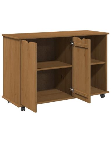 Mobile con Ruote con ruota Marrone miele 100 x 39 x 65,5 cm