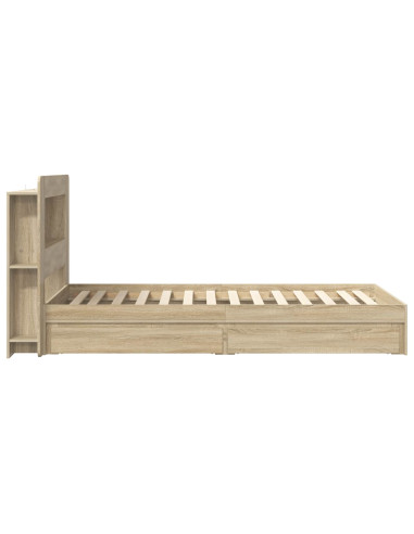 Telaio del letto con storage Rovere Sonoma 90 x 190 cm