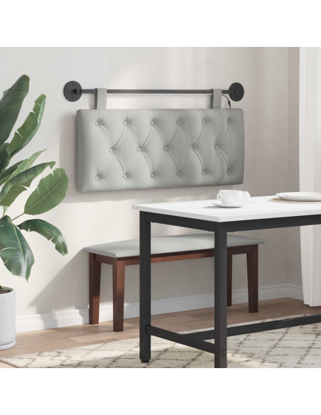 Testiera sospesa Con luce LED Grigio Nuvola Tessuto