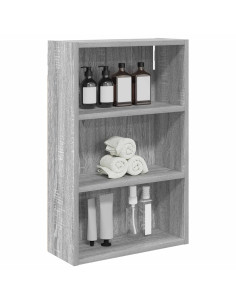 Armadio da bagno a muro Sonoma grigia 40 x 16 x 62,5 cm 2