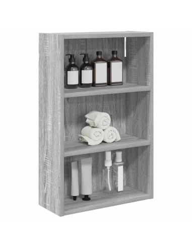 Armadio da bagno a muro Sonoma grigia 40 x 16 x 62,5 cm