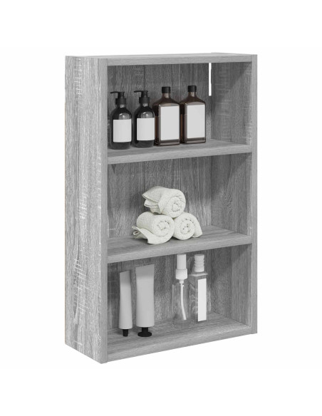 Armadio da bagno a muro Sonoma grigia 40 x 16 x 62,5 cm
