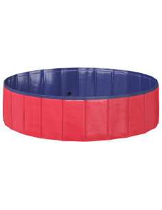 Piscina Pieghevole per Cani Rosso e Blu 120 x 120 x 30 cm PVC 2