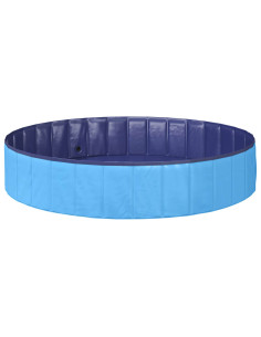 Piscina Pieghevole per Cani Blu 160 x 160 x 30 cm PVC 2
