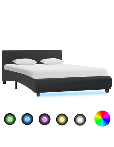Giroletto con LED Nero in Similpelle 120x200 cm