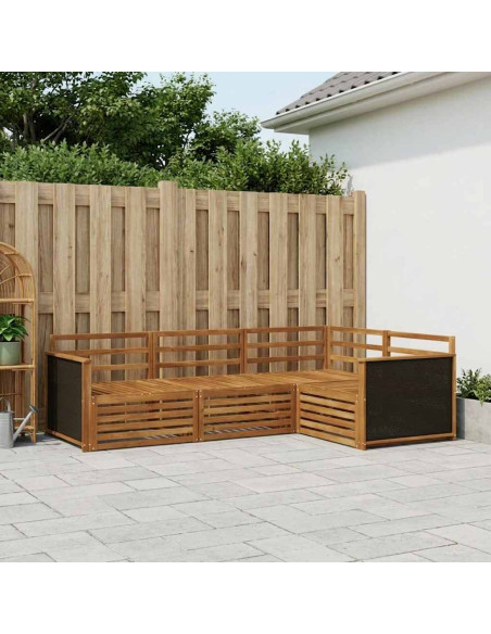 Set di divani da esterno 4 pcs Naturale 247,5 x 168,5 x 73 cm