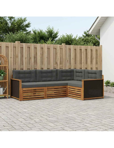 Set di divani da esterno 4 pcs Naturale e Antracite