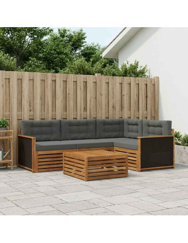 Set di divani da esterno 5 pcs Naturale e Antracite