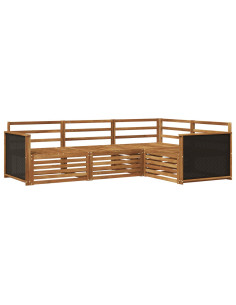 Set di divani da esterno 4 pcs Naturale 247,5 x 168,5 x 73 cm 2