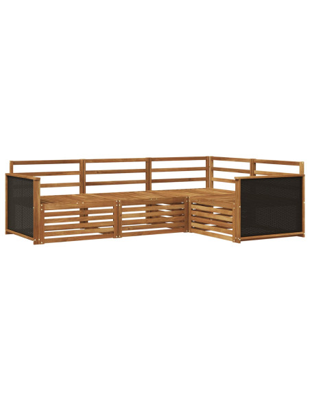 Set di divani da esterno 4 pcs Naturale 247,5 x 168,5 x 73 cm