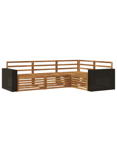 Set di divani da esterno 4 pcs Naturale 255,5 x 176,5 x 73 cm