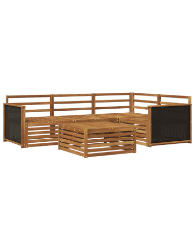 Set di divani da esterno 5 pcs Naturale 79 x 79 x 37 cm