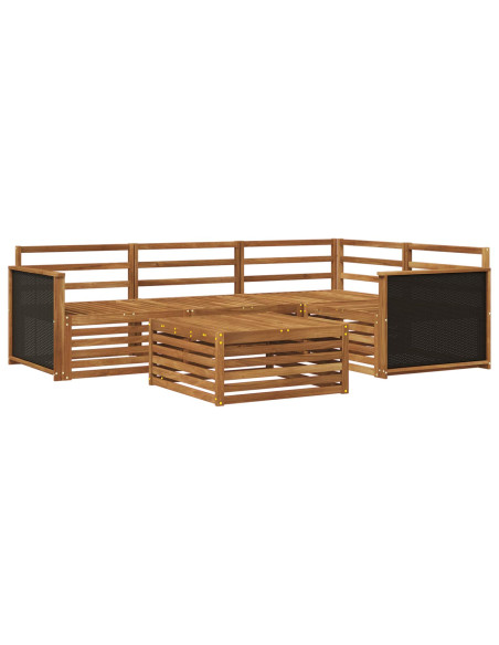 Set di divani da esterno 5 pcs Naturale 79 x 79 x 37 cm