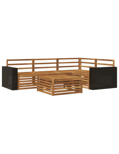 Set di divani da esterno 5 pcs Naturale 79 x 79 x 37 cm