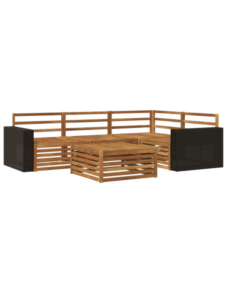 Set di divani da esterno 5 pcs Naturale 79 x 79 x 37 cm
