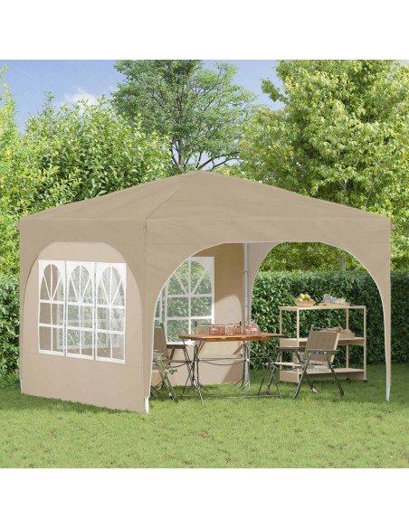 Tenda per feste a pop-up 290 x 290 x 245 cm Crema