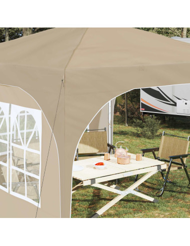 Tenda per feste a pop-up 290 x 290 x 245 cm Crema