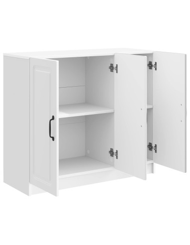 Credenza Bianco Lucido 89 x 34,5 x 77 cm Legno ingegnerizzato