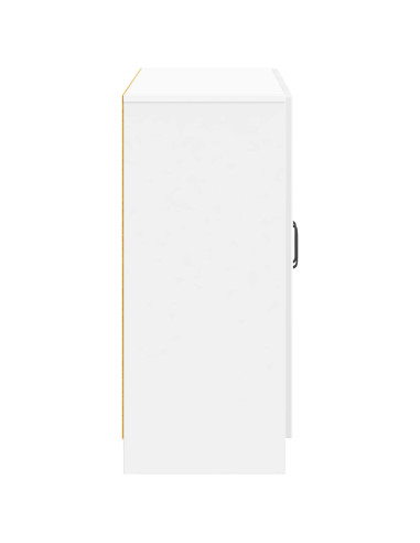 Credenza Bianco Lucido 89 x 34,5 x 77 cm Legno ingegnerizzato