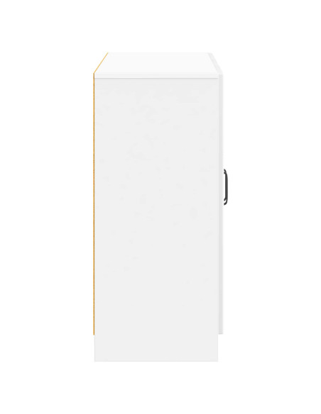 Credenza Bianco Lucido 89 x 34,5 x 77 cm Legno ingegnerizzato