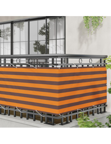 Schermo da balcone Arancione e Marrone 75 x 200 cm