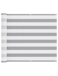 Schermo da balcone Grigio chiaro e bianco 90 x 700 cm 2