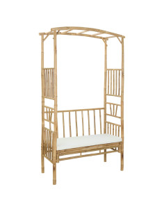 Arco da Giardino con Panchina Naturale 115 x 50 x 205 cm Bambù 2