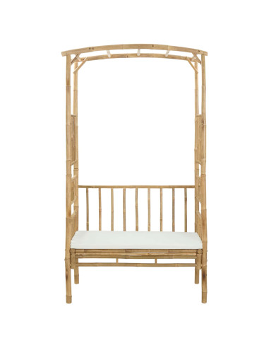 Arco da Giardino con Panchina Naturale 115 x 50 x 205 cm Bambù