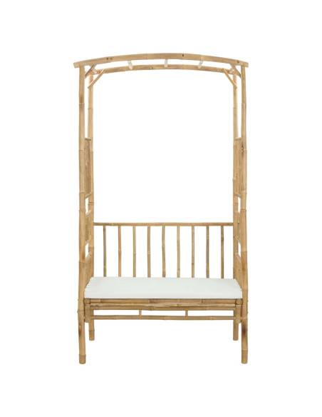 Arco da Giardino con Panchina Naturale 115 x 50 x 205 cm Bambù