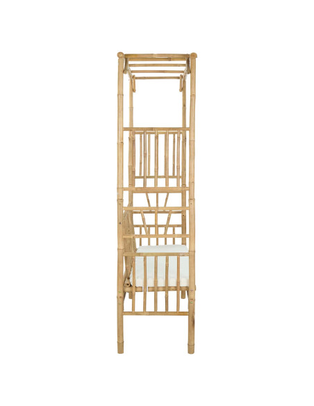 Arco da Giardino con Panchina Naturale 115 x 50 x 205 cm Bambù