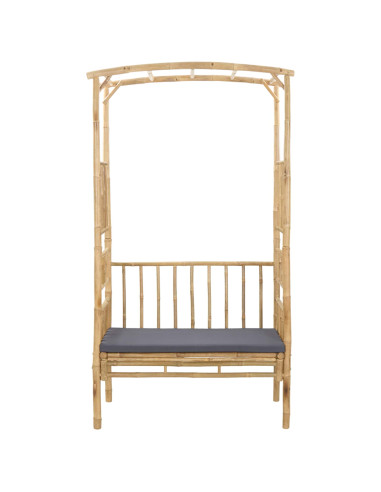 Arco da Giardino con Panchina Naturale 115 x 50 x 205 cm Bambù
