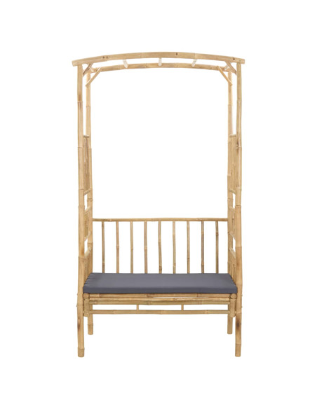 Arco da Giardino con Panchina Naturale 115 x 50 x 205 cm Bambù