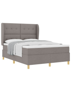 Letto con molle e materasso Grigio Scuro 90x190 cm Tessuto 2