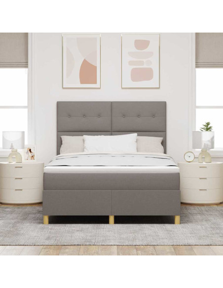 Letto a Sorgente LED con materasso Talpa 140 x 200 cm Tessuto