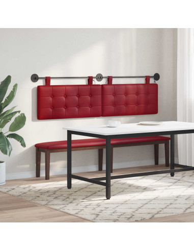Testiera sospesa Con luce LED Rosso Vino Similpelle